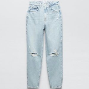 NEW! Zara Ripped Mom Fit Jeans